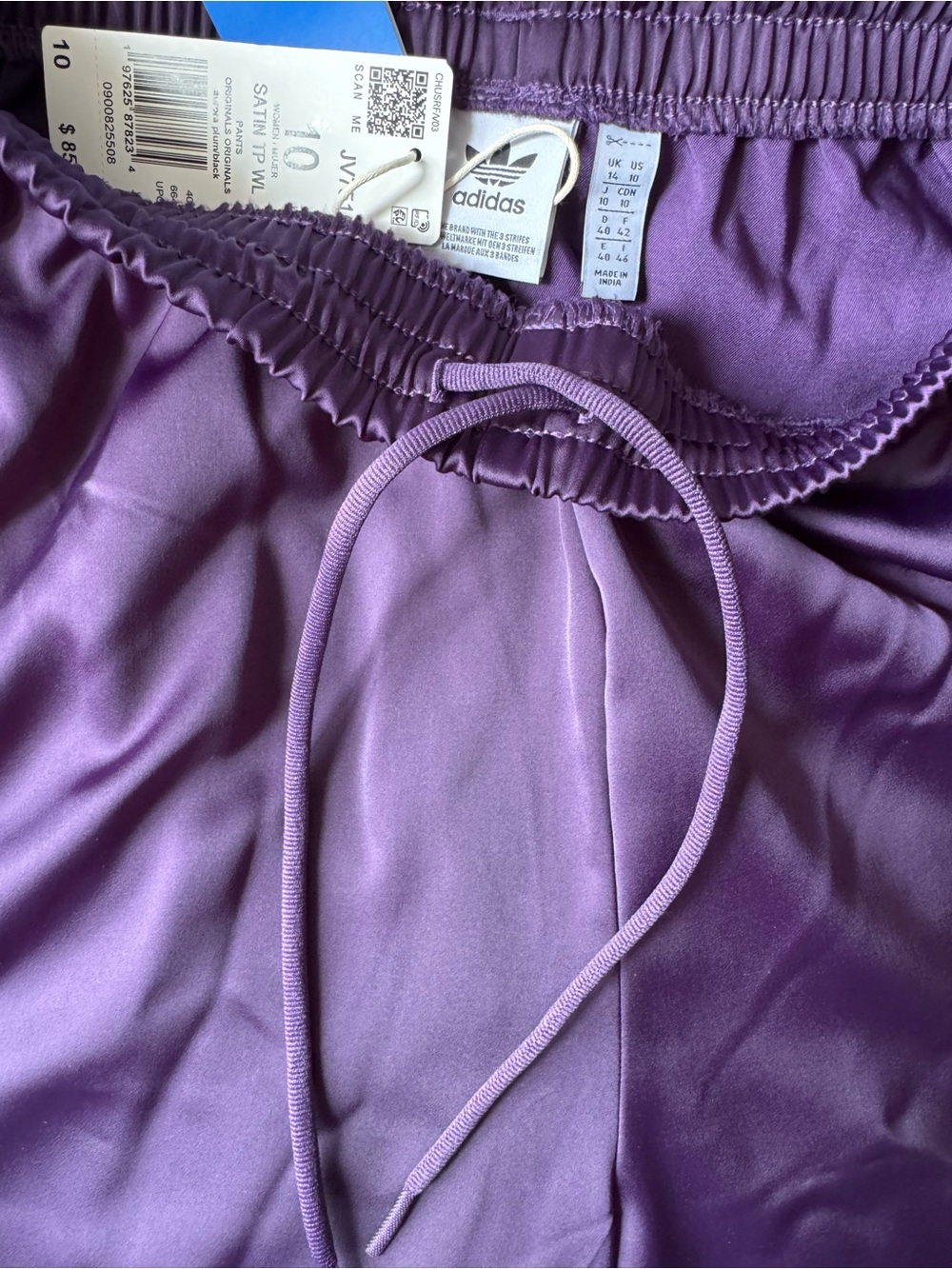 Adidas ADICOLOR SATIN WIDE LEG TRACK PANTS - Picture 13 of 14